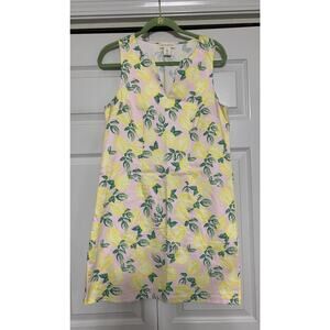 Cynthia Rowley Pink Lemon Print Dress Stretch Sleeveless Sheath Womens Sz 8